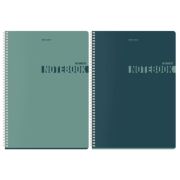 Тетрадь А4, 96 л., BRAUBERG, гребень, клетка, матовая ламинация, «NoteColor» (микс в спайке), 405316