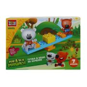 Ми-ми-мишки конструктор большие кубики:тучка и Кеша  на качелях, 7 дет. Город мастеров в кор.2*18шт