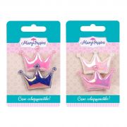 Бутоньерка две розы с блеском 10см (компл.=2шт), ЧО1626