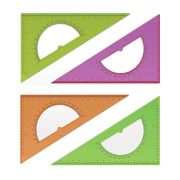 Треугольник 30*16см пластик Стамм, прозрачн. неон, ТК01