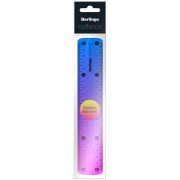 Линейка 20см Berlingo «Radiance» пластик. роз./голуб. 10220