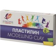 Пластилин классический ЛУЧ «Классика», 6 цветов, 120 г, со стеком, картонная упаковка, 12С878-08