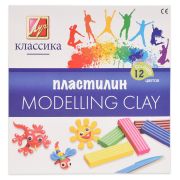 Пластилин классический ЛУЧ «Классика», 12 цветов, 240 г, со стеком, картонная упаковка, 7С331-08