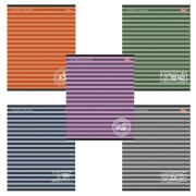 Тетрадь А5, 96 л., HATBER, скоба, линия, обложка картон, «ПОЛОСОЧКИ» (5 видов), 96Т5B2, T150306