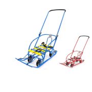 Санки Nikki 3 с механизмом выдвижных колес синий,красные