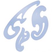 Набор лекал СТАММ, 25,17,12см, прозрачный тонированный, европодвес