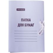 Папка для бумаг с завязками картон мелованный 280 г белая