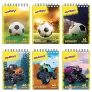 Блокнот А7 Юнландия Монстр-Трак 40л клетка гребень