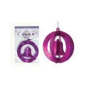 Украшение  бум. объемное Колокольчик 10,5 см фольгир 6 цв в ак Н88391