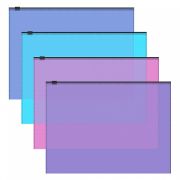 Zip-пакет пластиковый ErichKrause® Fizzy Vivid, A4, полупрозрачный, ассорти , 47069