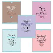 Тетрадь А5, 96 л., HATBER, скоба, линия, обложка картон, «Лучше не скажешь» (5 видов), 96Т5В2