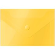 Папка-конверт на кнопке OfficeSpace А7 150мкм жёлтая, 281230