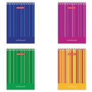 Блокнот МАЛЫЙ ФОРМАТ (97х145 мм) А6, 40 л., гребень, картон, клетка, BRAUBERG, «Полоски», 129822