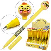 Ручка гелевая « KWELT » Утята дисплей синяя 0,5мм игольчатый пишущий узел,  непрозрачный пластиковый корпус, 4 дизайна