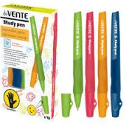 Ручка шариковая « deVente » Study Pen в дисплее синяя 0,7мм, резиновый держатель, для левшей, подвеска, сменный стержень, цветной корпус