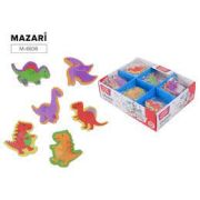 Ластик ZAWR, термопластичная резина, фигурный, 6 дизайнов, ОПП- упаковка / картонный дисплей