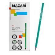 Карандаш чернографитный пластиковый, NIL, HB, корпус шестигранный, зеленый, картонная упаковка