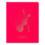 Дневник для музыкальной школы 48л. (твердый) «Violin», иск.кожа, тон.бл, ляссе, фольга