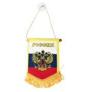Вымпел « Россия » 10,5*14,5см на присоске, шелк