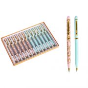 Ручка шариковая автоматическая «Alingar» синяя, 1мм, поворотный механизм, металлическая кор. стразы