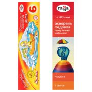 Акварель Гамма «Мультики», медовая, 06 цветов, без кисти, картон. упак.