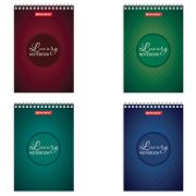 Блокнот МАЛЫЙ ФОРМАТ (97х145 мм) А6, 60 л., гребень, картон, клетка, BRAUBERG, «Люксовый блокнот», 1