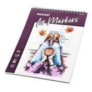 Блокнот (скетчбук) В5, 230*170 мм, 30 листов, плостноть 120 г/м2 (обложка передняя 210, задняя 900 гр/м2),на спирали