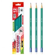 Карандаш ч/г пласт. Зелёный,заточ. с/ласт. №655 J.Otten Premium