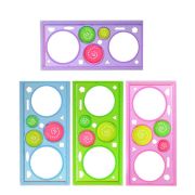 Спирограф, в комплекте: линейка-калейдоскоп 20 см, 3 круглых вкладыша разного размера, ОПП-упаковка с европодвесом