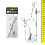 Ручка на липучке «StopМикроб» АНТИМИКРОБНЫЙ ПЛАСТИК, 0.7мм, белый корпус, в опп 344 STOPМИКРОБ /1 /0 /0 /288