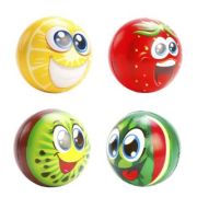 Мяч мягкий Фруктовый смайлик, 10 см, в ассортименте, дисплей