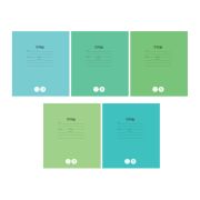 Тетрадь 12л клетка «Однотонная, школьная» 7538