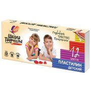 Пластилин детский ЛУЧ «Школа творчества», 12 цветов, 240 г, картонная упаковка, 29С 1763-08