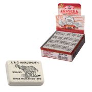 Ластик Koh-I-Noor «Elephant» 300/80, прямоугольный, натуральный каучук, 26*18,5*8мм, ч/б