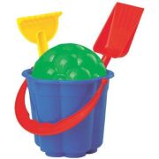 Набор №65: ведро-цветок малое, лопатка малая №3, грабельки малые №3, 1 формочка