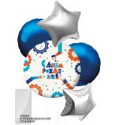 Набор шаров Букет5 шаров Роботы  фольга 75116