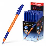 Ручка шариковая ErichKrause® U-109 Orange Stick&Grip 1.0, Ultra Glide Technology, цвет чернил синий
