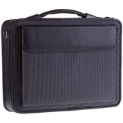 Портфель OfficeSpace «Fortuna» комбинир,кожзам/полиэстер,черный,3 отделения ПоК3_588