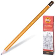 Карандаш чернографитный KOH-I-NOOR 1500, 1 шт., HB, без резинки, корпус желтый