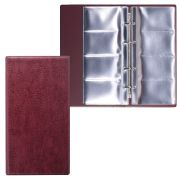 Визитница на 4-х кольцах  четырёхрядная на 160 визиток, борд. ДПС 2006-103