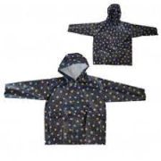 Дождевик детский 4644-L «Ассорти», черный,шир.по груди=55см.,дл.по спине=80см, П