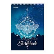 Скетчбук (блокнот) А4, плотность 160 г/м2, 40 листов, на гребне