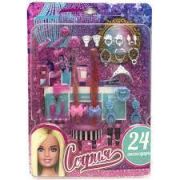 295974   Аксессуары для кукол 24 акс:серьги,ожерелья,пряди,фен и др. КАРАПУЗ в кор.64шт