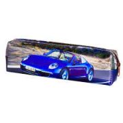 Пенал-косметичка Alingar, ПВХ, молния, 20 см х 7,5 см*3 см, «Синяя машина»