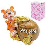 Символ года « KWELT » копилка Тигр 9,5*10,5см, полистоун, картонная упаковка 9,5*13*8,5см