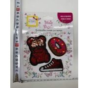 Lukky Fashion Шайн Дизайн, многоразовые стикеры для одежды, 1шт, Кеды, 11,5х6,6см