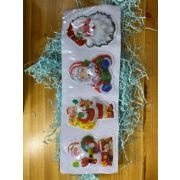 Наклейка  мигающая  Новый год  1 лист 4 шт компл