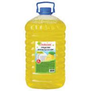 Средство для мытья посуды 5 л, ЛЮБАША «Лимон», ПЭТ, 604781