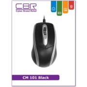 Мышь CBR CM-101 черная USB, Разрешение 1200dpi