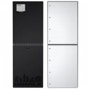 Блокнот с пластиковой обложкой на спирали ErichKrause® MEGAPOLIS®, черный, А4, 80 листов, клетка, перфорация, микроперфорация